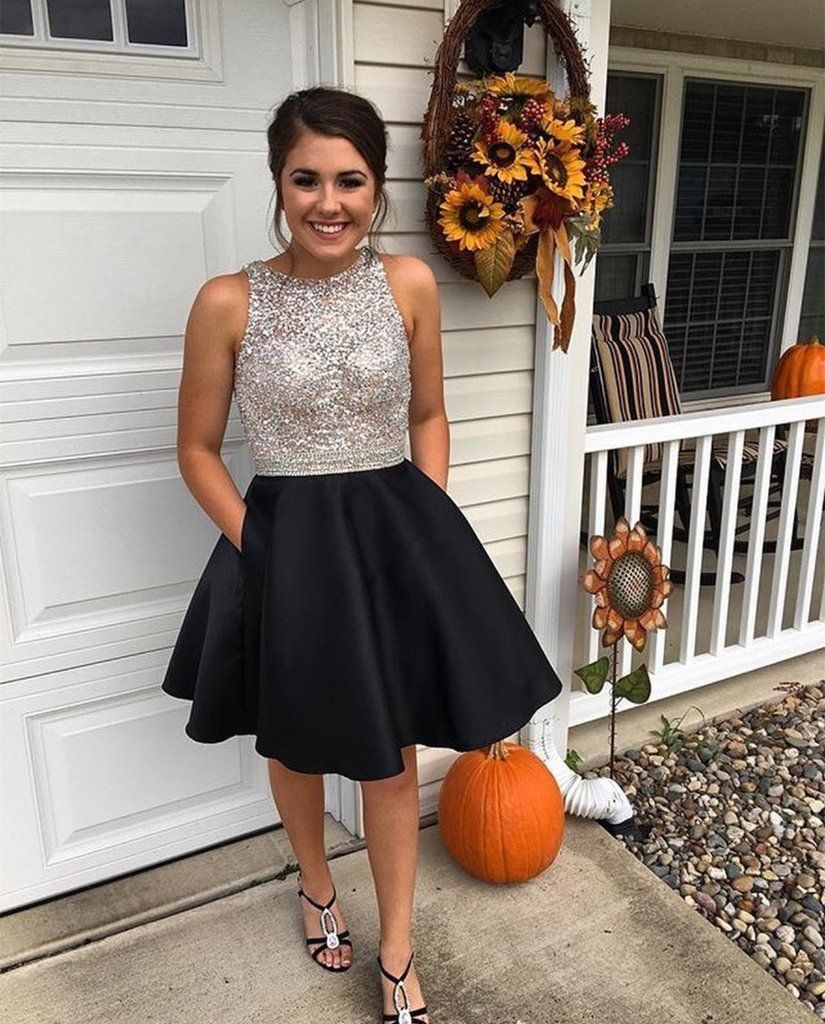 short black sparkly homecoming dresses