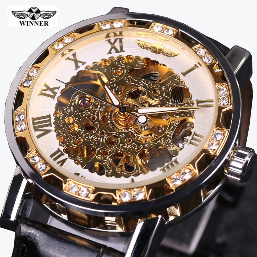 Mechanische Luxe Skeleton Horloges BINGER Automatische, 55% OFF