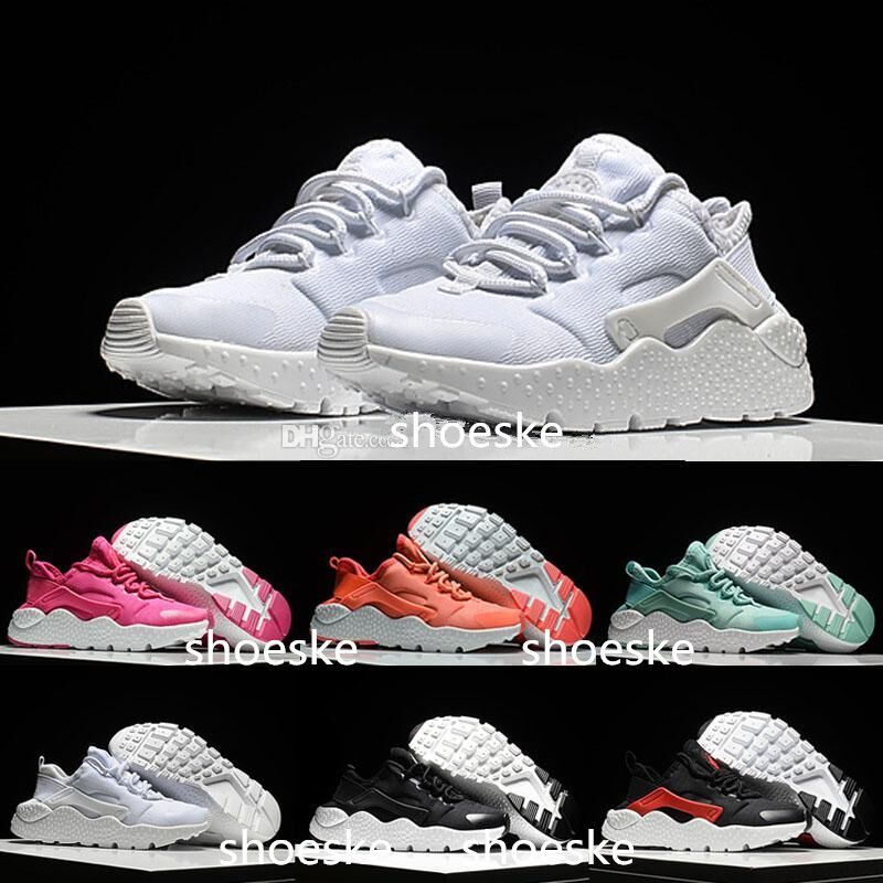 2017 Black White Air Huaraches Kids