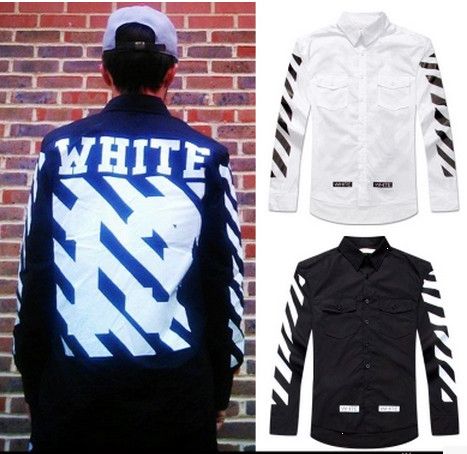 Men's Off-White Button Up Shirts