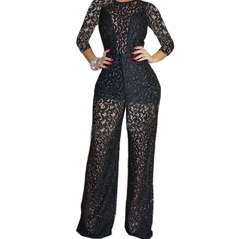 plus size lace jumpsuit