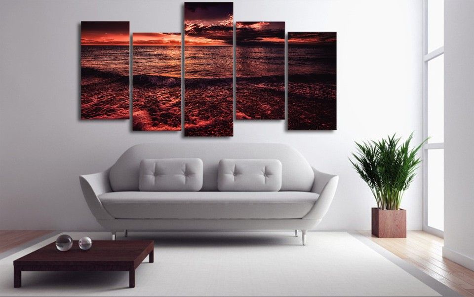 Grosshandel 5 Panel Hd Printed Meer Sonnenuntergang Surfen Horizont Malerei Auf Leinwand Raumdekoration Druckplakat Bild Leinwand London Wandkunst Von Solutionwinni 30 95 Auf De Dhgate Com Dhgate