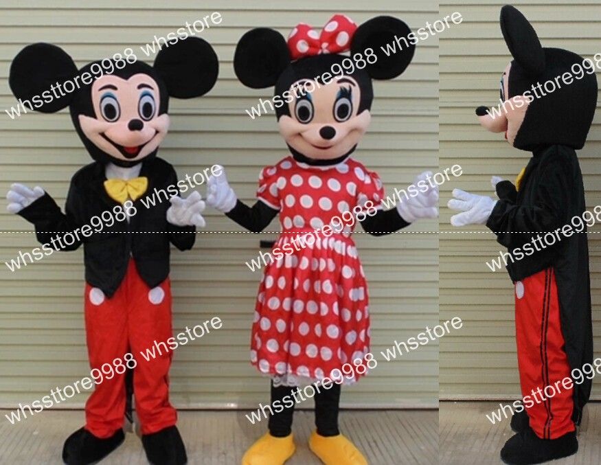 New Mickey Minnie Mouse Mascot Halloween Holiday Party Costume Adult Size