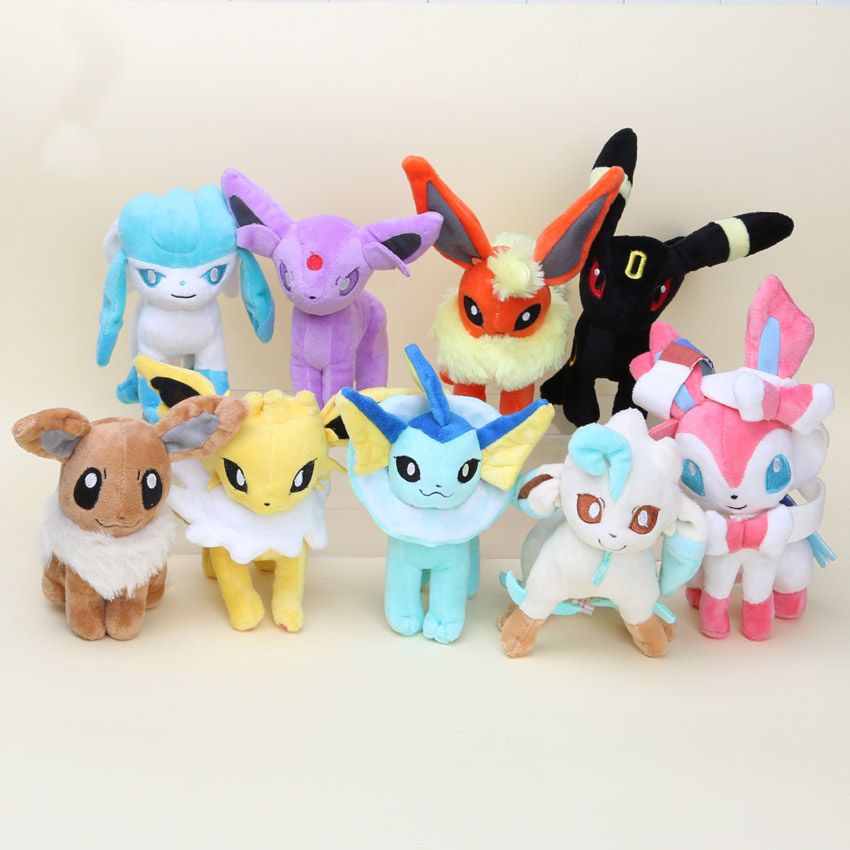 Brinquedo De Pelúcia Pokemon Eevee Evolution Sylveon Flareon Joolaon/Umbreon/Vaporeon/Presente  De Aniversário Para Crianças