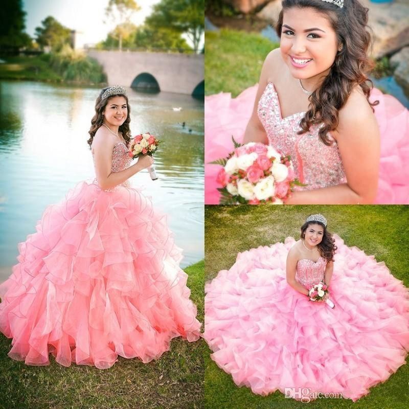 2019 NUEVO RHUSH PINK SWEET 16 Quinceañera Vestidos Vestido de bola Princesa Vestidos de fiesta con 2019 NUEVO RHUSH PINK SWEET 16 Quinceañera Vestidos Vestido de bola Princesa Vestidos de fiesta con