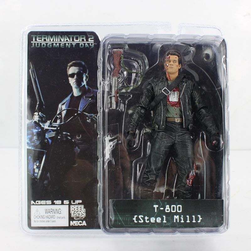 Terminator 2 Judgment Day T-800 Steel Mill PVC Model Action Figures Boy Toy Gift