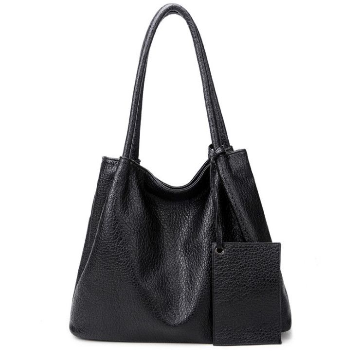 Classic Fashion Las Large Black Leather Handbag Tote Composite - Large Black Leather Tote Classic Fashion Las Large Black Leather Handbag Tote Composite - Large Black Leather Tote