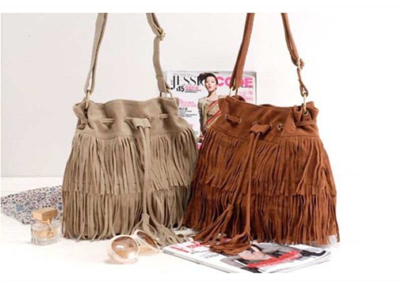 Hot Sale Tassel Bags Women Famous Brand Leather Tassel Messenger Bag