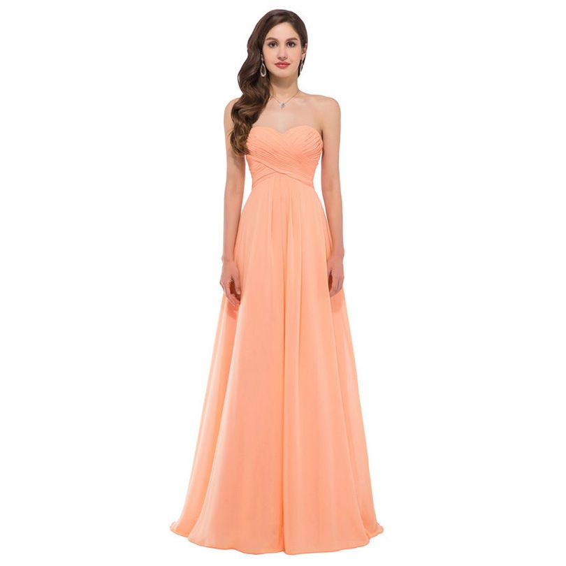 formal dress peach color