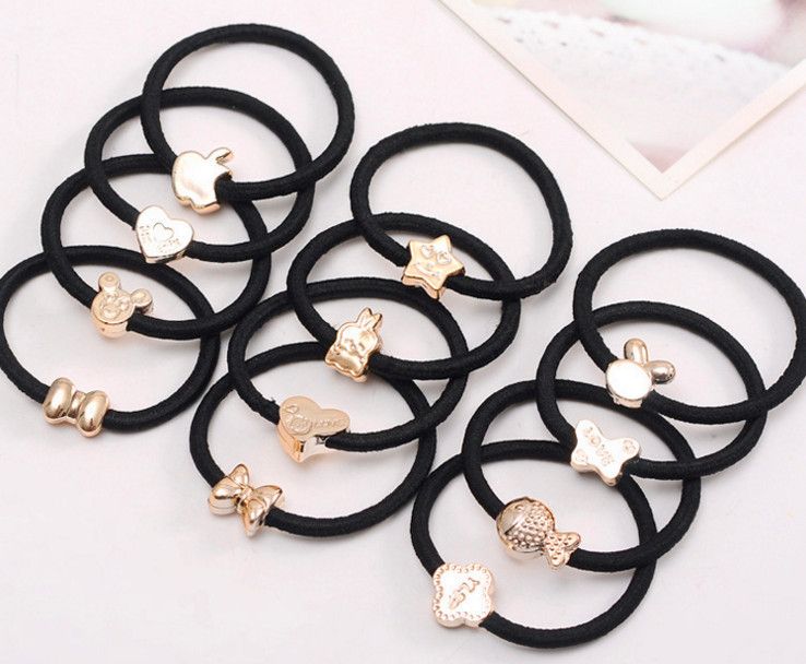 2016 Gold Beads Hair Circle New Hair Accessories Korean Hair Rope