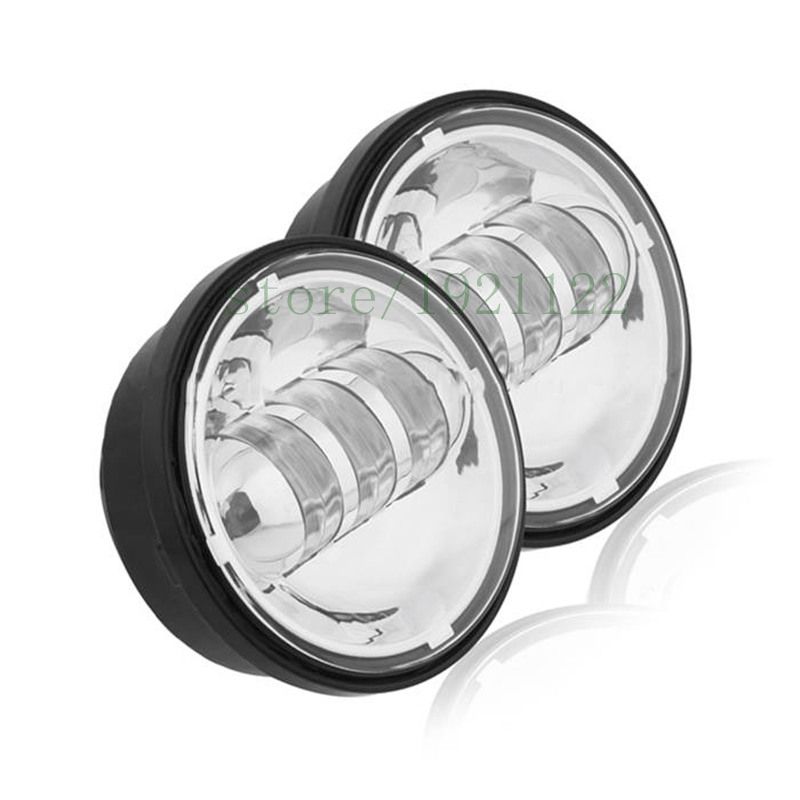 4-1//2/" Universal Motorcycle Chrome 6 LED Auxiliary Passing Fog Light For Harley
