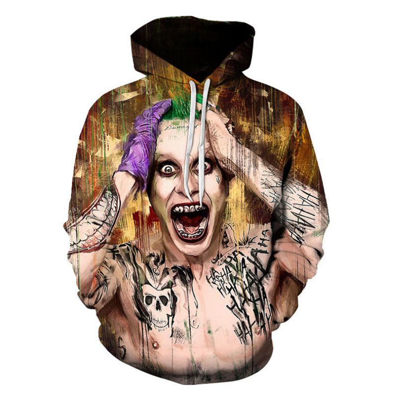 suicide squad joker moletom com capuz