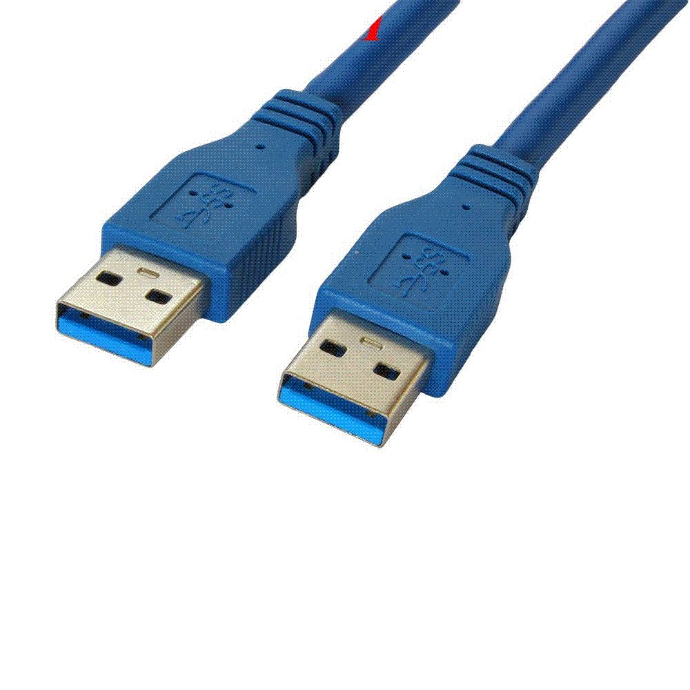 Blue Superspeed USB 3.0 Type A Male to Type A Male 24//28AWG Cable 6 Feet US