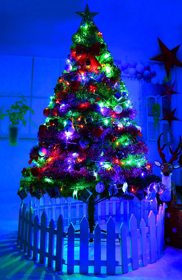 2018 New 1 8m Height Christmas Tree With Bauble Decorations Chrismas Led Flash Light Xmas Tree Decoration For Christmas Product C 95 1107 Christmas