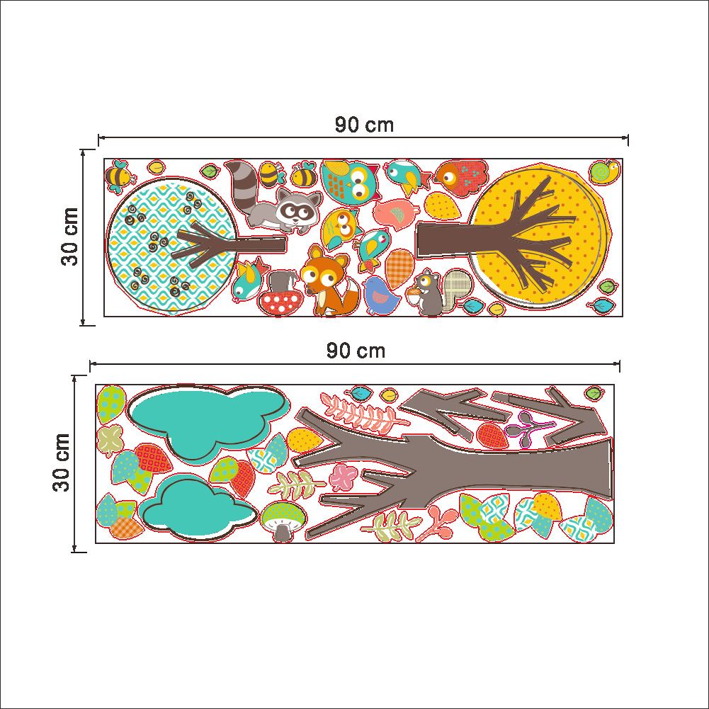 Grosshandel Cartoon Tiere Kreative Bunte Baum Wandaufkleber Aufkleber Fur Kinderzimmer Kinderzimmer Dekor Bienen Vogel Eulen Tapete Poster Wand Wand Applique Von Magicforwall 4 65 Auf De Dhgate Com Dhgate