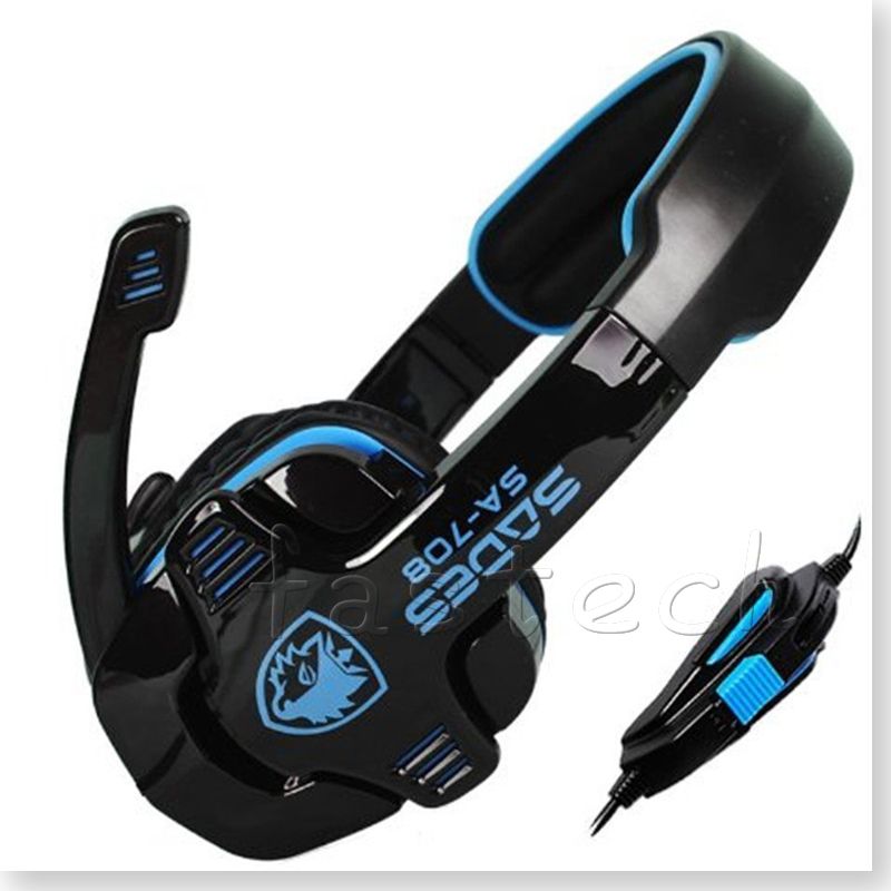 NEW SADES SA 708 GT Universal Gaming Headset With Microphone Sports Mic