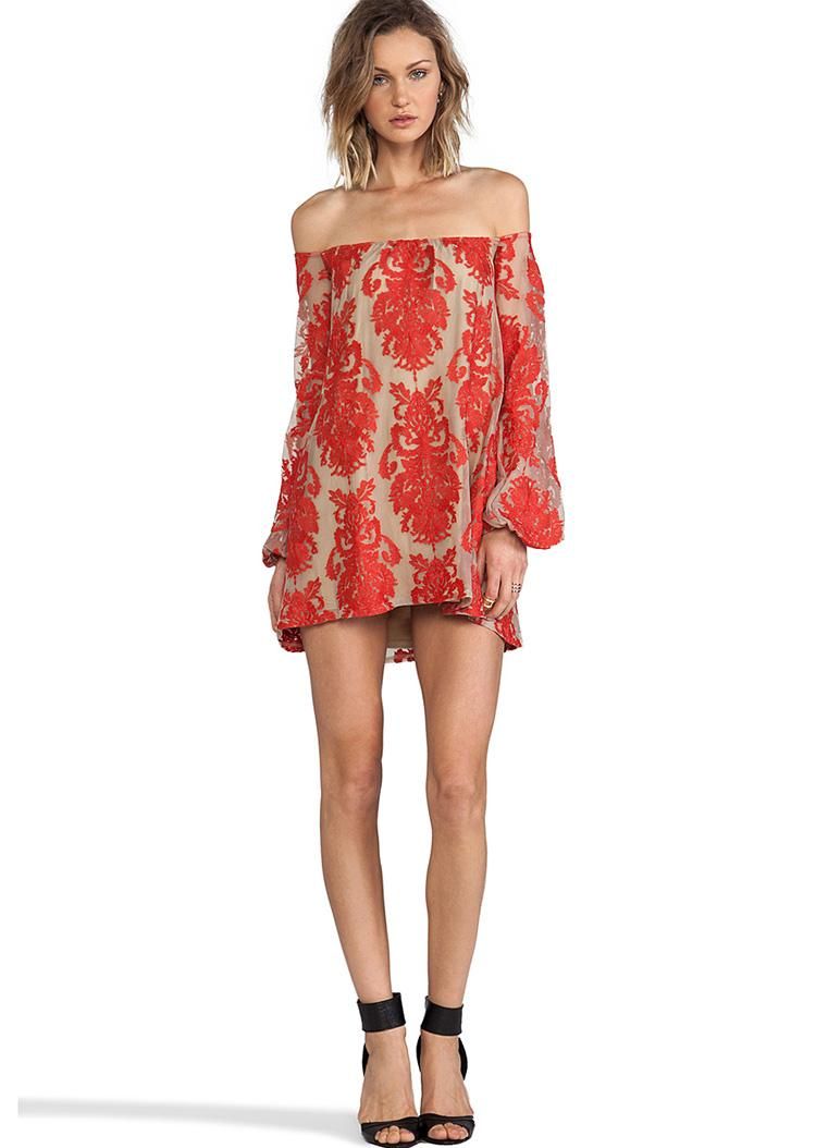 for love and lemons off the shoulder dress