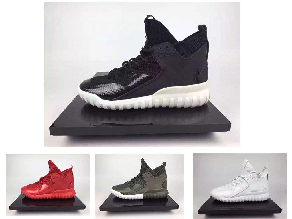 red tubular x shoes