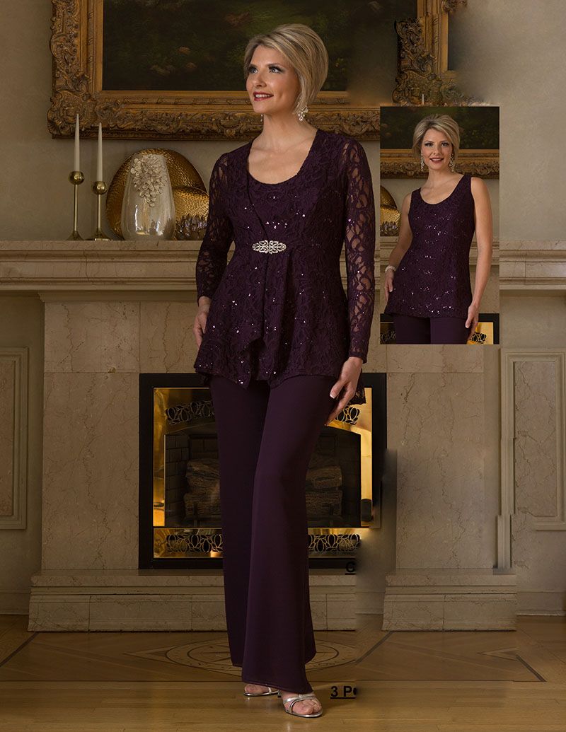 lace pant suits for mother of the bride