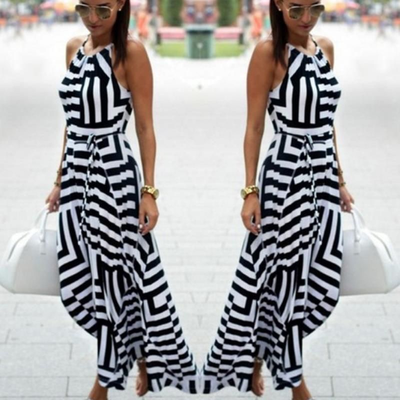 black and white geometric dress