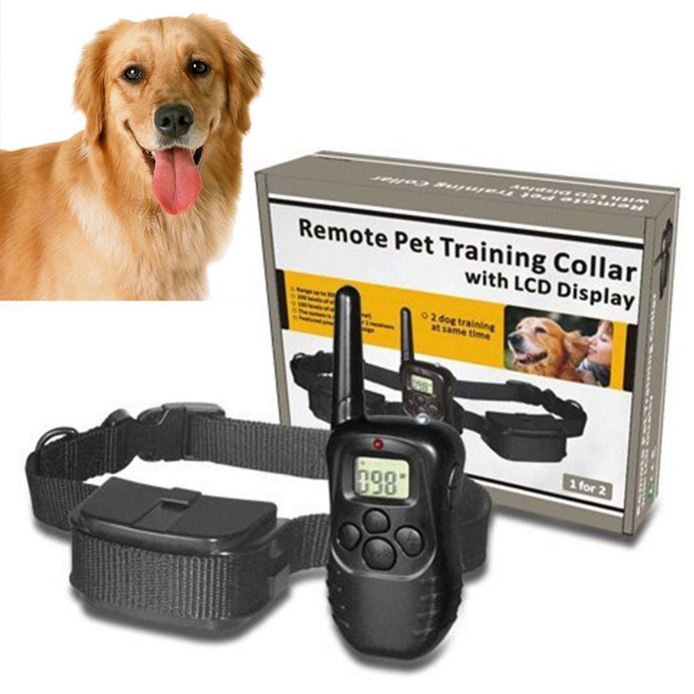 Remote Pet Training Collar With LCD Display 100LV 300 Yard Level Dog