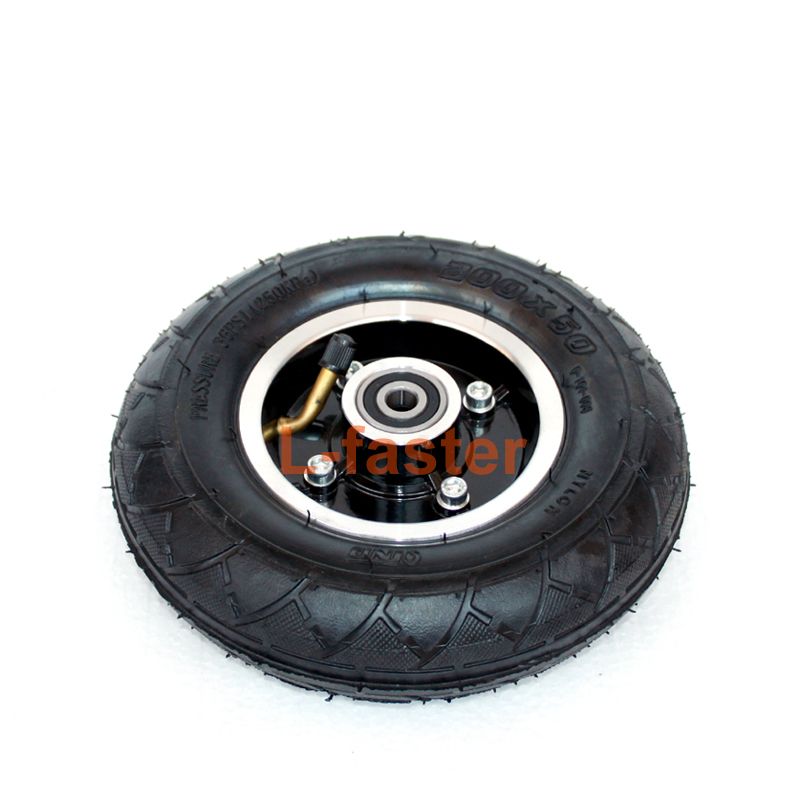 200MM Electric Scooter Tyre with Wheel Hub 8 Scooter Tyre Inflation Electric Vehicle Aluminium Alloy Wheel Pneumatic Tire