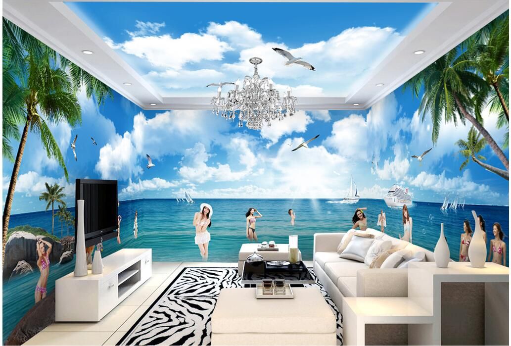 Grosshandel 3d Raum Wallpaer Individuelle Wand Foto Die Sexy Bikini