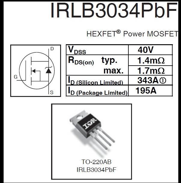 Irlb3034pbf схема включения