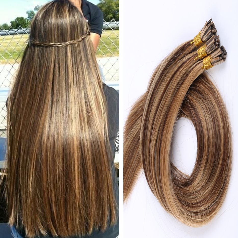 1g S 100g Human Hair Ash Brown Platinum Blonde Straight Custom