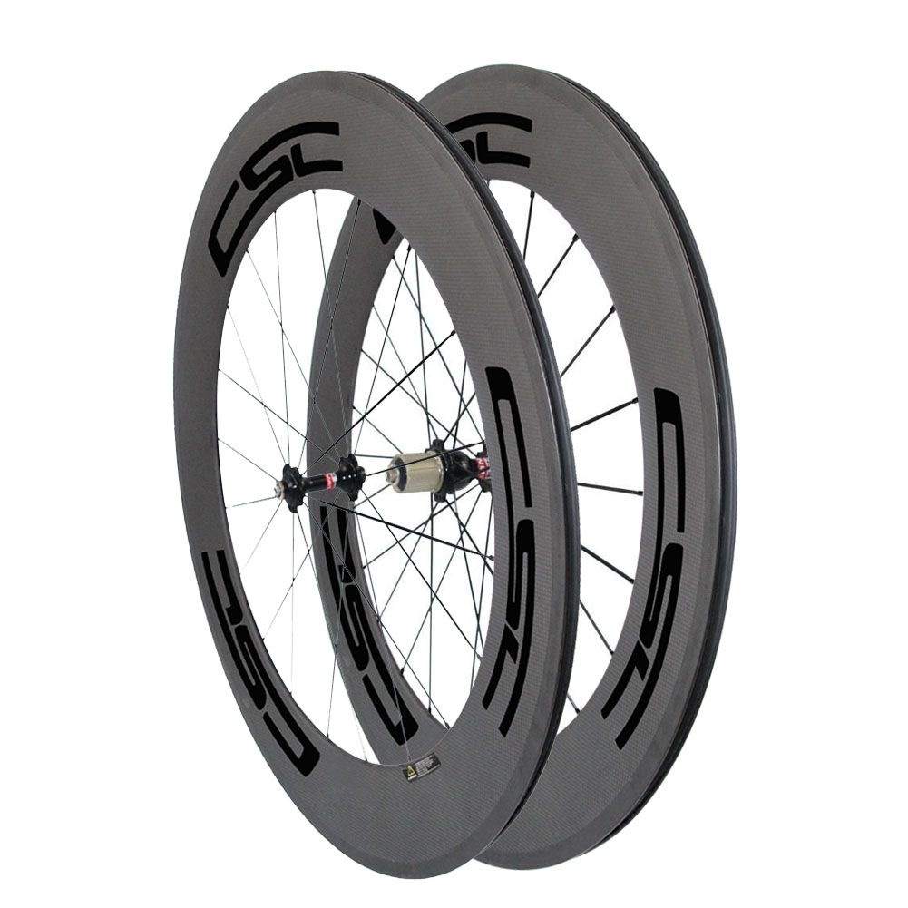 Carbon Road Wheels 88mm Depth Tubular Clincher Profile Standard bicycle Wheelset