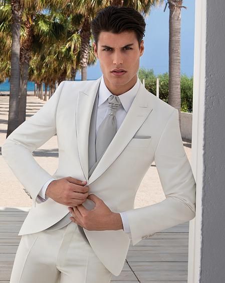 Increíble Mártir Parpadeo Traje De Novio Blanco Esmoquin Trajes De Boda Para Hombres Enarboló El Novio  De Solapa Esmoquin Un Botón Traje De Tres Piezas De 67,11 € | DHgate