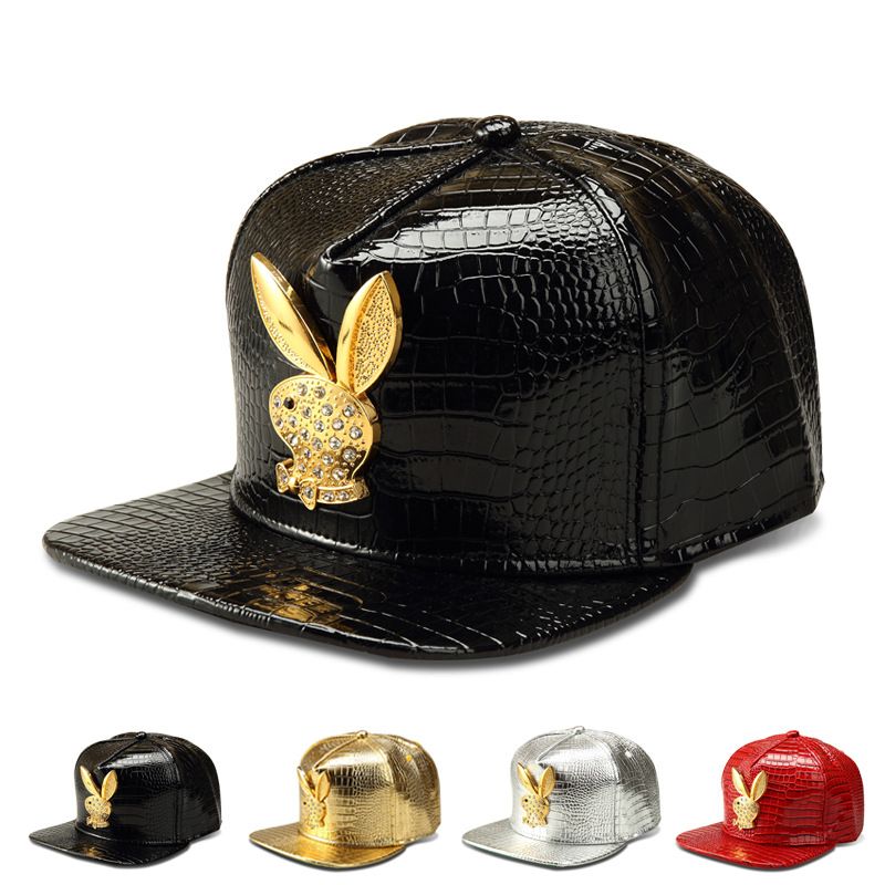 snapback hat with leather strap