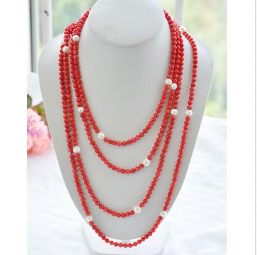 red coral pearl necklace