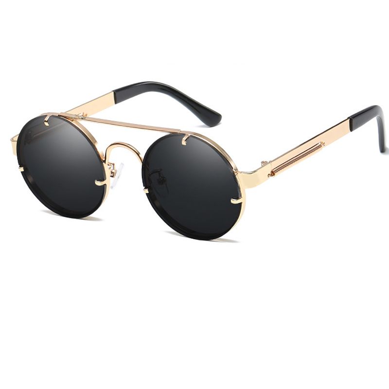 Acquistare Vintage Occhiali Da Sole Rotondi Steampunk Donne Retro Fashion  Cerchio Metallo Uomini Steam Punk Occhiali Da Sole Uomo In Oro Nero Occhiali  Di Protezione UV400 L67 Economico | Consegna Veloce E