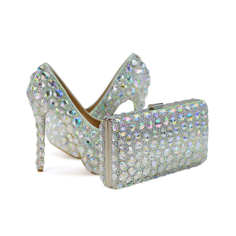 cream shoes and bag for wedding