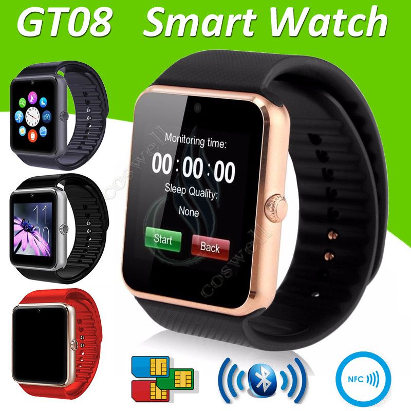 Anniv Coupon Below] Top GT08 Smart Watch Bluetooth IC SIM Card Slot NFC Health Watchs Wear Android Samsung IOS Apple Smartphone Smartwatch DHL From Chinabuyecigs, $16.01 | DHgate.Com