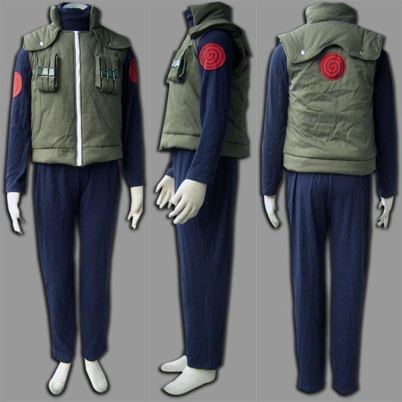  Naruto Shippuden Anime Cartoon Cosplay Men's Zippered