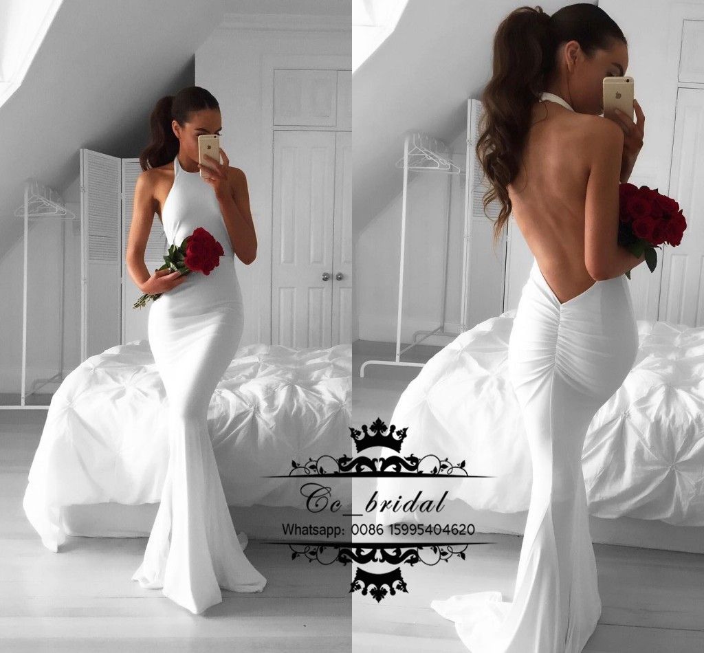 tight white formal dress