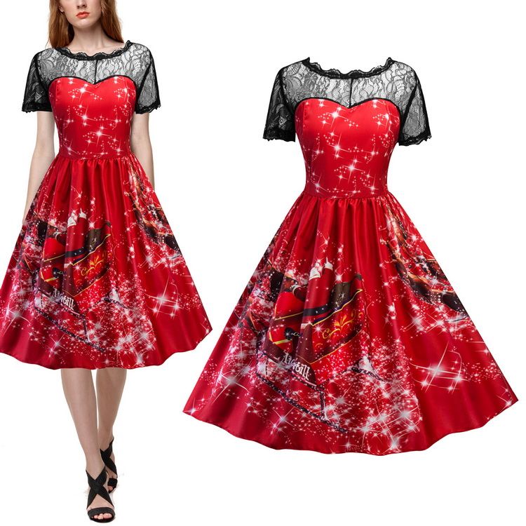 red christmas dress womens