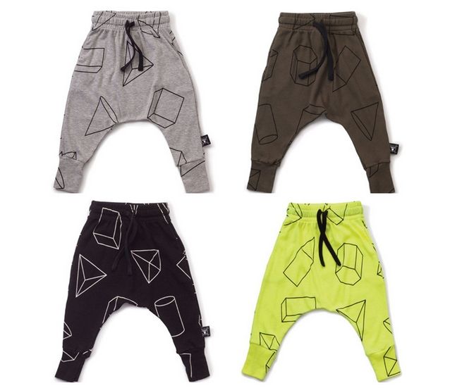 Unisex Cotton Harem Pants for Kids Boys and Girls. NUNUNU Baggy Pants Babies