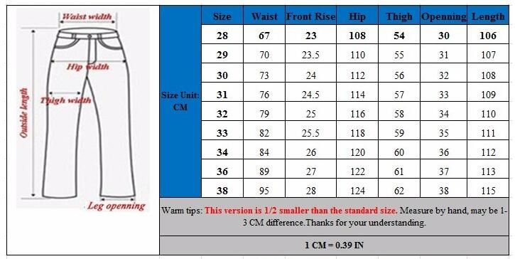 us jeans size to european