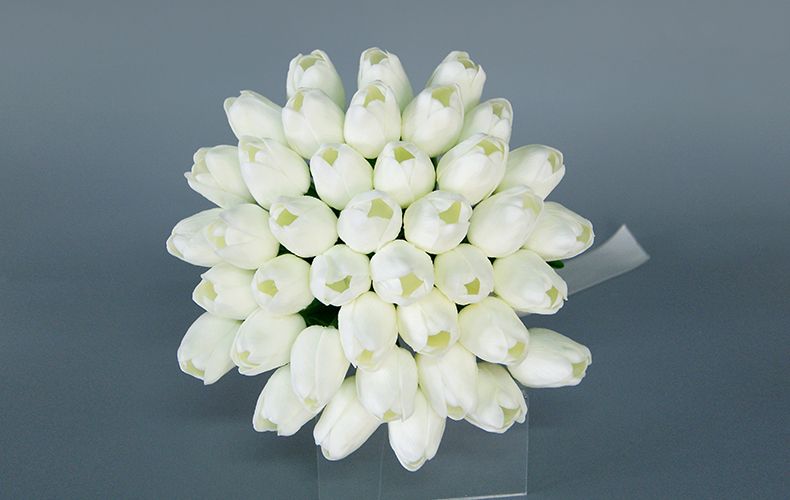 bouquet de luxe PU tulipe bouquet de mariée tulipe blanche bouquet de  fleurs artificielles bouquet de fleurs de mariage