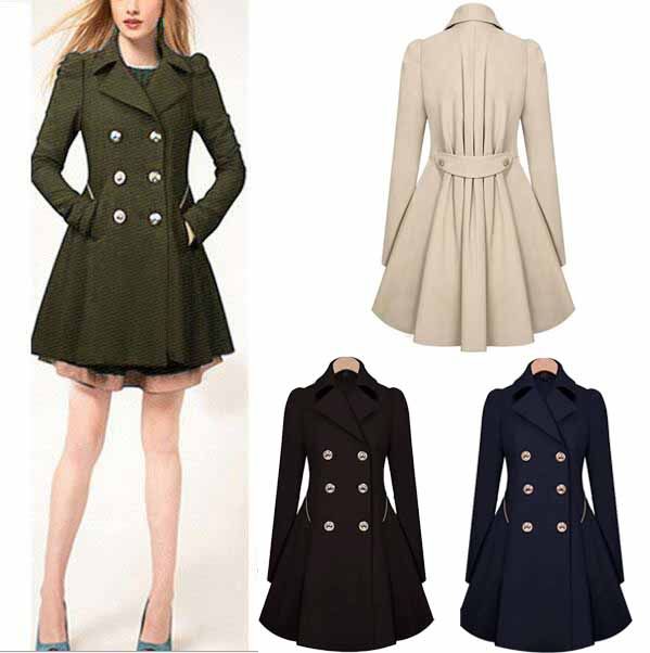 2020 Women Trench Coat 2016 Korean Plus Size Slim Double Breasted