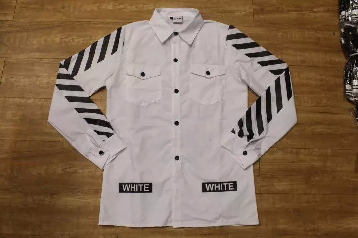 off white button up mens