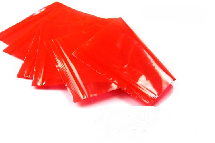 2021 Zip Lock Red Packaging Bag/ Thicken Plastic Packaging Electronic