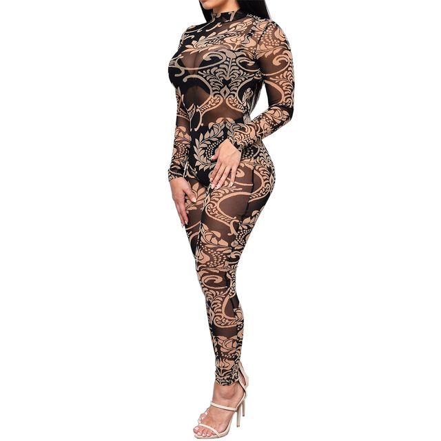 sheer plus size jumpsuit