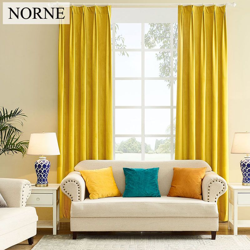 2019 Norne Modern Solid Color Matte Velvet Blackout Curtain Super Soft Window Curtains Drapes Shades For Theater Living Room Bedroom Curtains From