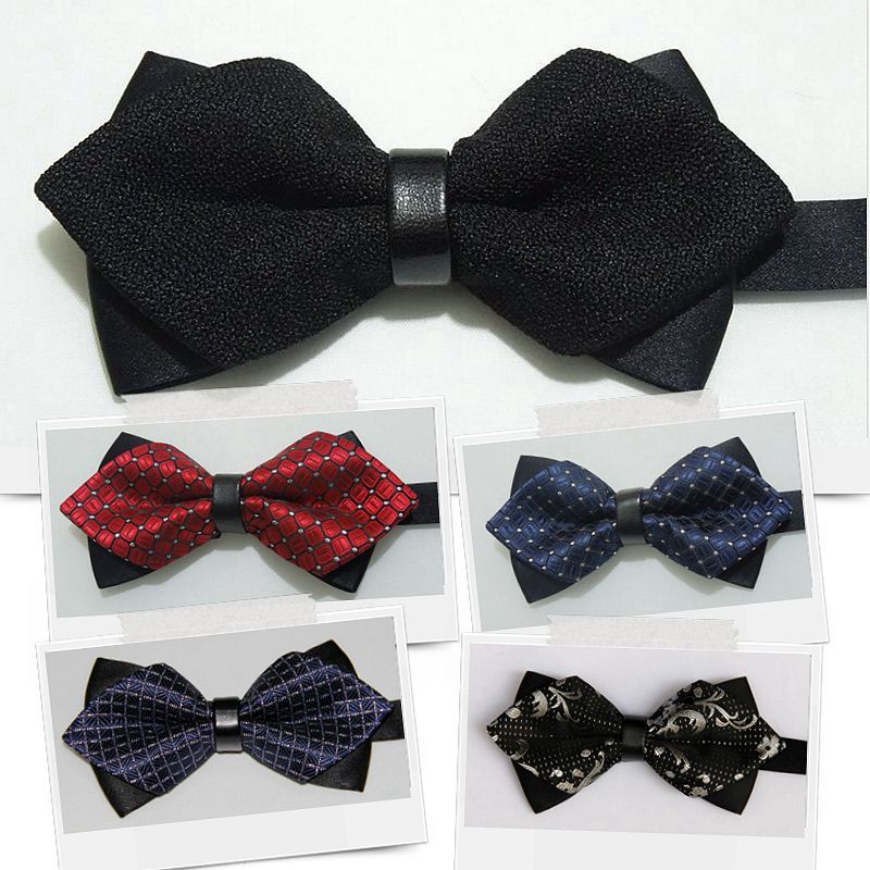 Jacquard Elastic Bow Tie 12*6cm Arrow Bowknot, 1200`Knitted, Perfect