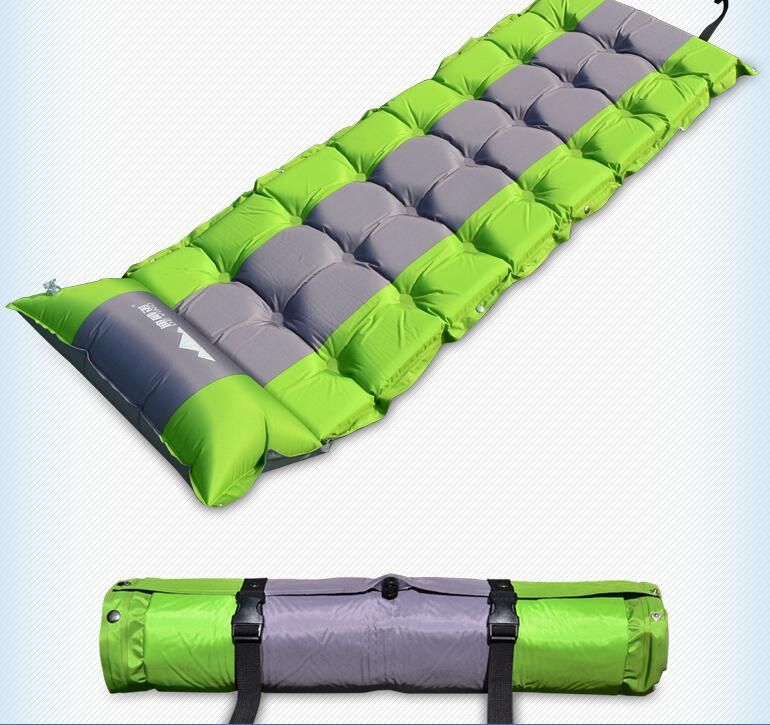 10 unids Fibra de poliéster para acampar al aire Colchón automático autoinflable Carpa