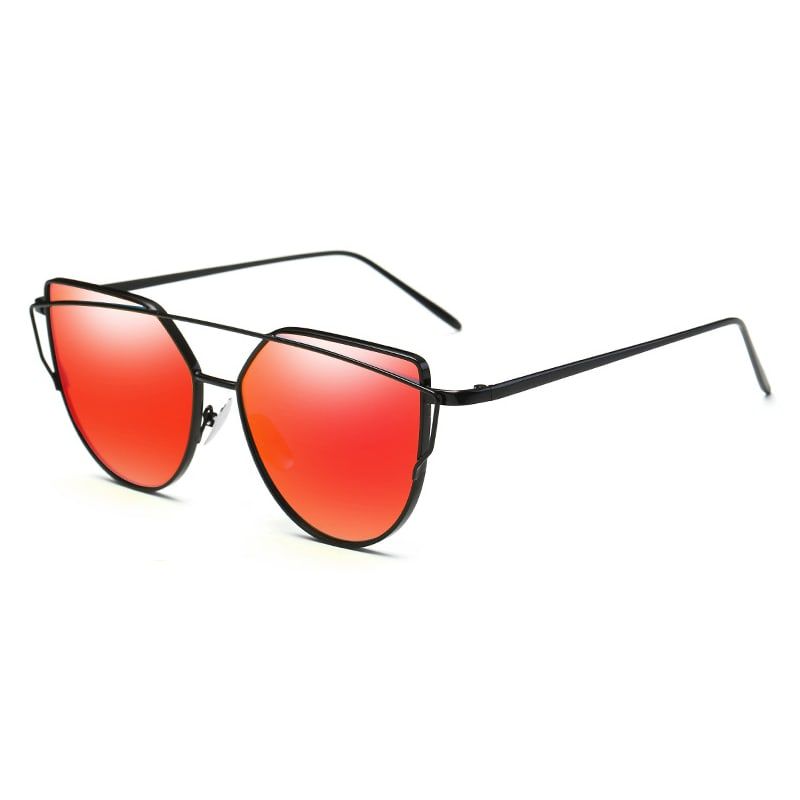 Black Frame Sea Red Mirror Lens